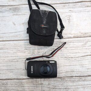 Canon PowerShot SD4000 IS Digital Camera Black 10MP Tested – No Charger